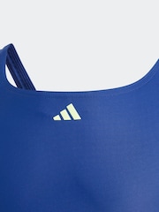 adidas Blue Cut 3 Stripes Swimsuit - Image 3 of 5