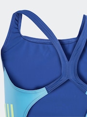 adidas Blue Cut 3 Stripes Swimsuit - Image 5 of 5