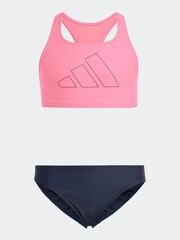 adidas Pink Big Bars Bikini - Image 1 of 6