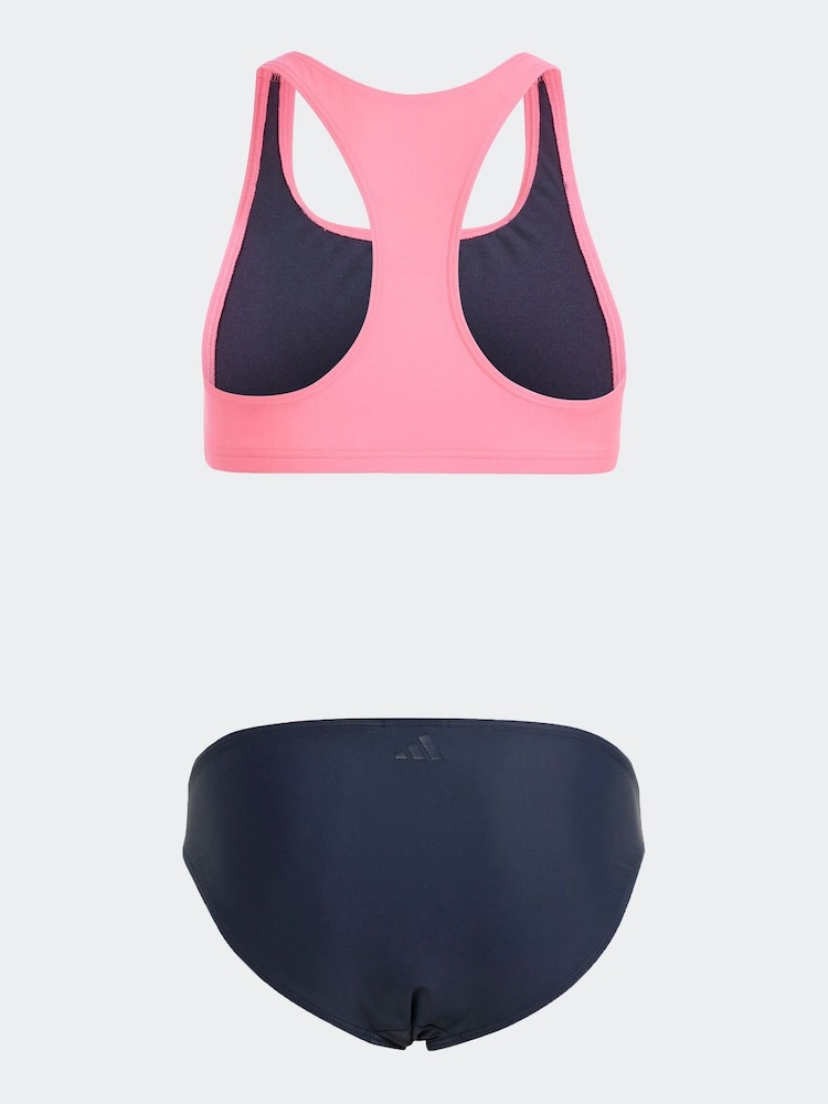 adidas Pink Big Bars Bikini - Image 2 of 6