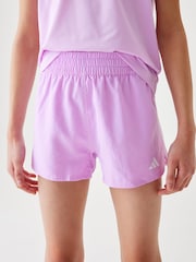 adidas Purple Sportswear Essentials Aeroready 3-Stripes Shorts - Image 1 of 13