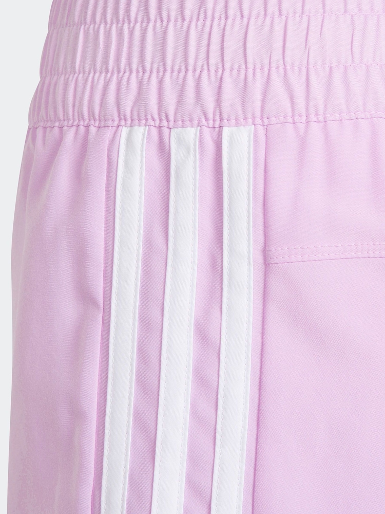 adidas Purple Sportswear Essentials Aeroready 3-Stripes Shorts - Image 13 of 13