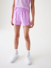 adidas Purple Sportswear Essentials Aeroready 3-Stripes Shorts - Image 4 of 13