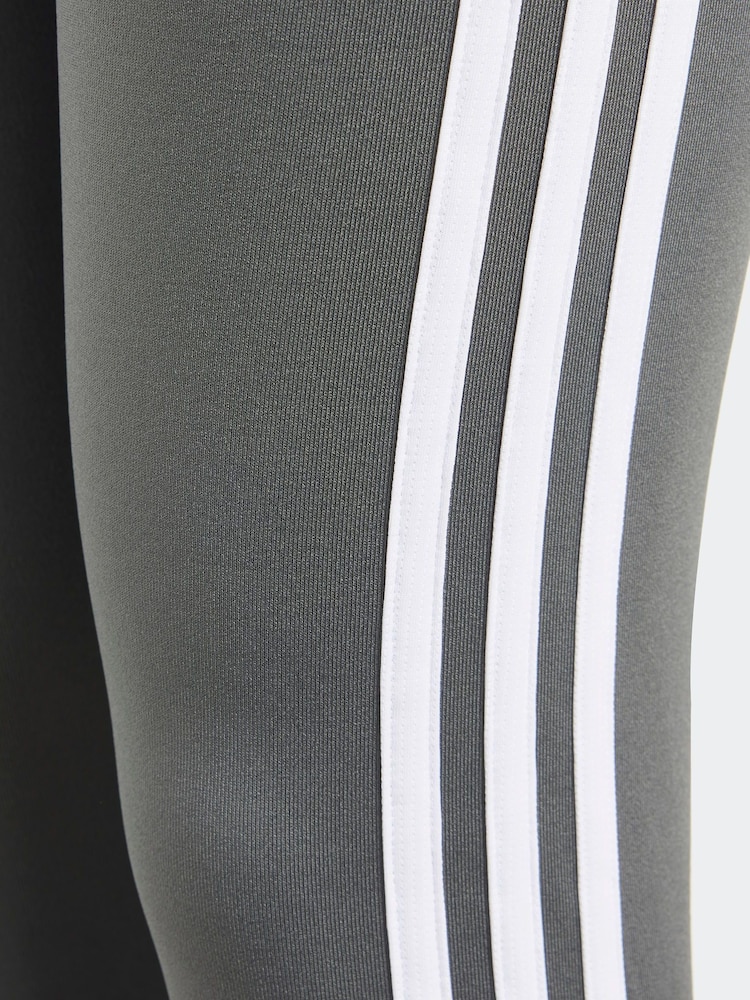 adidas Grey Sportswear Essentials Aeroready 3-Stripes High Waisted Leggings - Image 10 of 10