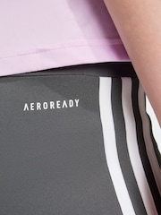 adidas Grey Sportswear Essentials Aeroready 3-Stripes High Waisted Leggings - Image 4 of 10
