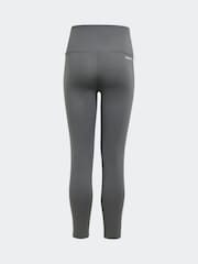 adidas Grey Sportswear Essentials Aeroready 3-Stripes High Waisted Leggings - Image 7 of 10