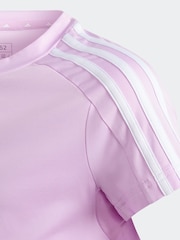 Lila - adidas Sportswear Train Essentials Aeroready Trainings-T-Shirt mit 3 Streifen, Slim-Fit - Bild 3 von 5