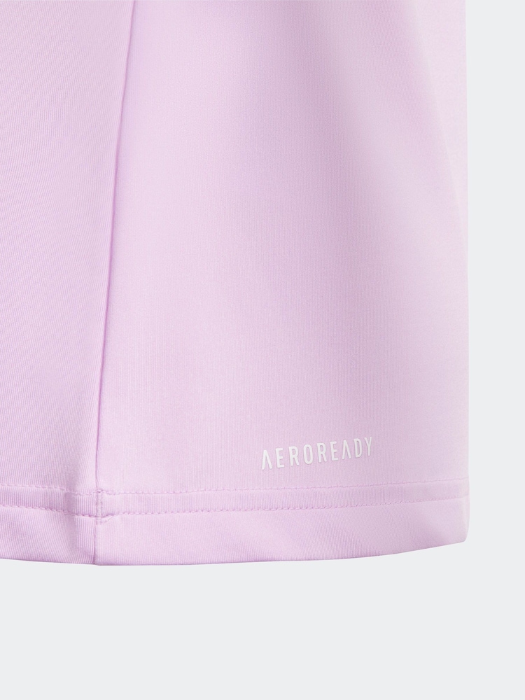 adidas Purple Sportswear Train Essentials Aeroready 3 Stripes Slim Fit Training T-Shirt - Image 5 of 5 adidas Purple Sportswear Train Essentials Aeroready 3 Stripes Slim Fit Training T-Shirt - Image 5 of 5