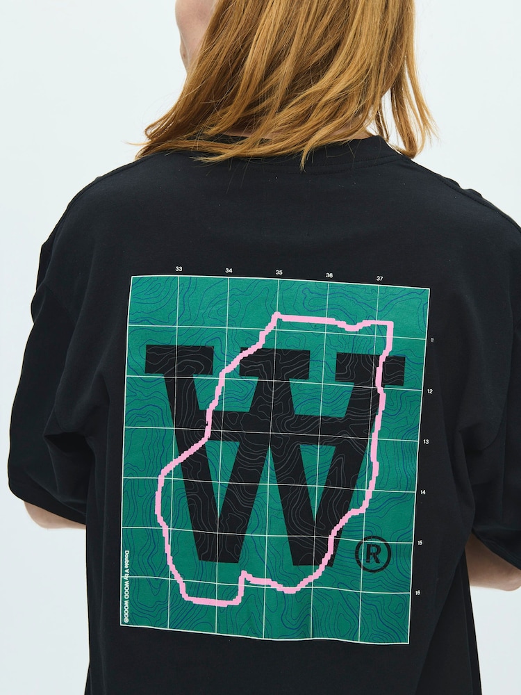 Camiseta con mapa Double A de Wood Wood WWLiam 25220 - Imagen 2 de 6