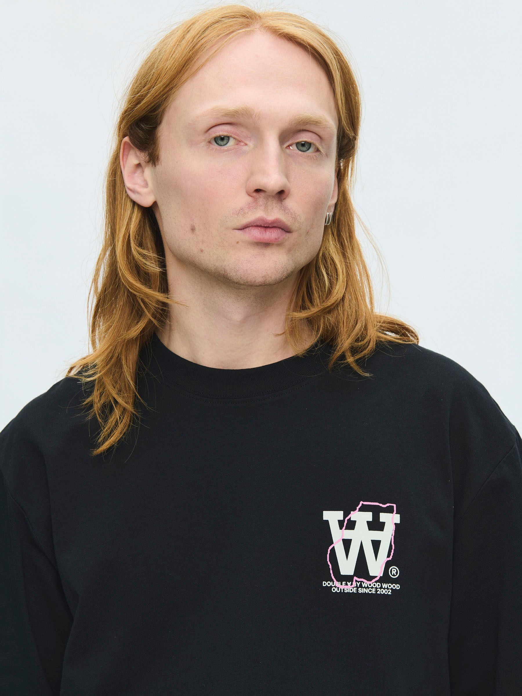 Buy Double A by Wood Wood Black WWLiam 25220 Map T-Shirt from Next USA