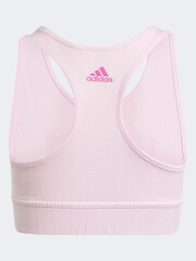 adidas Pink Essentials Linear Logo Cotton Bra Top - Image 2 of 5