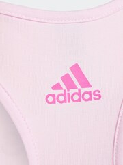 adidas Pink Essentials Linear Logo Cotton Bra Top - Image 4 of 5