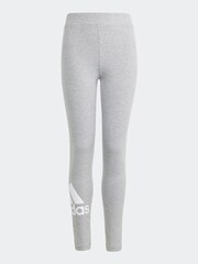 Grau - adidas Sportswear Essentials Baumwoll-Leggings mit grossem Logo - Bild 1 von 5