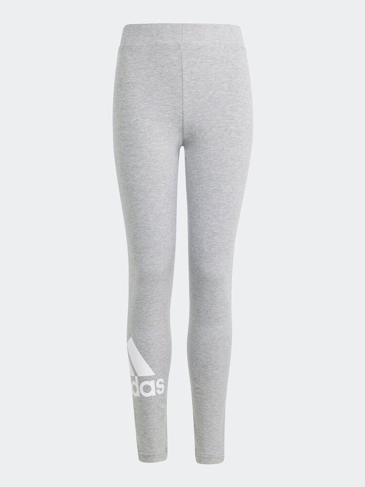 Grau - adidas Sportswear Essentials Baumwoll-Leggings mit grossem Logo - Bild 1 von 5
