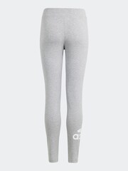 Grau - adidas Sportswear Essentials Baumwoll-Leggings mit grossem Logo - Bild 2 von 5