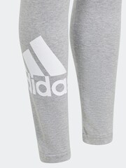 Grau - adidas Sportswear Essentials Baumwoll-Leggings mit grossem Logo - Bild 3 von 5