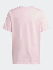 adidas Pink Boyfriend Fit 100% Cotton 3-Stripe Essential T-Shirt - Image 12 of 15