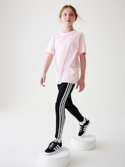 adidas Pink Boyfriend Fit 100% Cotton 3-Stripe Essential T-Shirt - Image 2 of 15