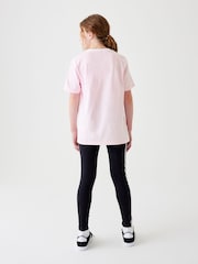 adidas Pink Boyfriend Fit 100% Cotton 3-Stripe Essential T-Shirt - Image 3 of 15
