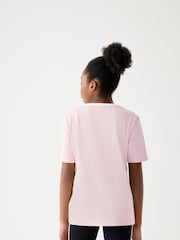 adidas Pink Boyfriend Fit 100% Cotton 3-Stripe Essential T-Shirt - Image 8 of 15