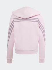 adidas Pink Light Future Icons 3-Stripes Full-Zip Hoodie - Image 2 of 5