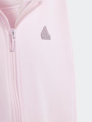 adidas Pink Light Future Icons 3-Stripes Full-Zip Hoodie - Image 4 of 5