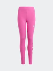 adidas Pink Sportswear Essentials Linear Logo Cotton Leggings - Image 1 of 5