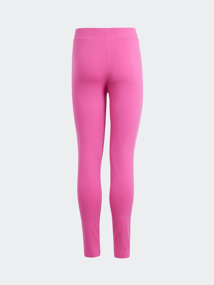 adidas Pink Sportswear Essentials Linear Logo Cotton Leggings - Image 2 of 5