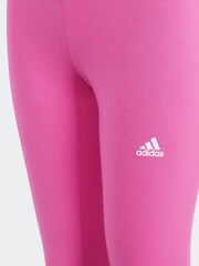 adidas Pink Sportswear Essentials Linear Logo Cotton Leggings - Image 3 of 5
