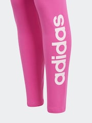 adidas Pink Sportswear Essentials Linear Logo Cotton Leggings - Image 4 of 5