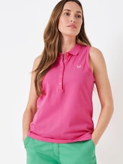 Crew Clothing Company Pink Cotton Casual Polo Shirt - Image 1 of 3