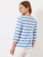 Crew Clothing Company Multi Stripe Cotton Classic Jersey Top - Image 2 of 5