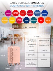 Flight Knight Hard Shell ABS Easyjet Size Cabin Carry On Case - Image 3 of 7