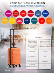 Flight Knight Hard Shell ABS Easyjet Size Cabin Carry On Case - Image 3 of 7