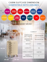 Flight Knight Hard Shell ABS Easyjet Size Cabin Carry On Case - Image 3 of 7