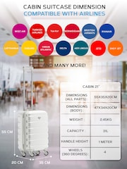 Flight Knight Hard Shell ABS Easyjet Size Cabin Carry On Case - Image 3 of 7
