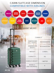 Flight Knight Hard Shell ABS Easyjet Size Cabin Carry On Case - Image 3 of 7