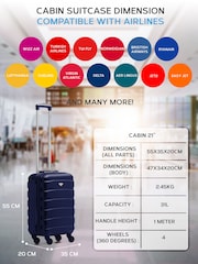 Flight Knight Hard Shell ABS Easyjet Size Cabin Carry On Case - Image 3 of 7
