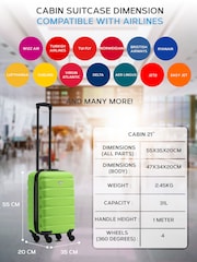 Flight Knight Hard Shell ABS Easyjet Size Cabin Carry On Case - Image 3 of 7