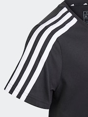 adidas Black 100% Cotton Sportswear Essentials 3-Stripes Dress - Image 4 of 5