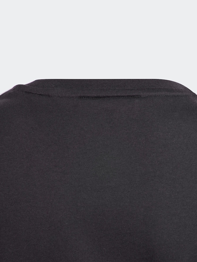 adidas Black 100% Cotton Sportswear Essentials 3-Stripes Dress - Image 5 of 5
