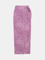 Whistles Pink Diagonal Snake Tie Side Skirt - Image 5 of 5