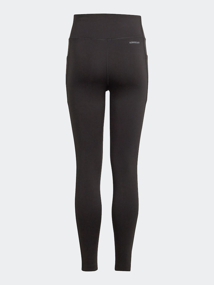 adidas Black Kids Sportswear Optime 7/8 Leggings - Image 2 of 5