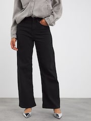 Schwarz - Simply Be 24/7-Jeans mit weitem Bein - Bild 1 von 3