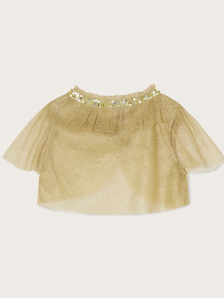 Monsoon Gold Land of Wonder Short Tulle Cape Jacket - Image 2 of 3