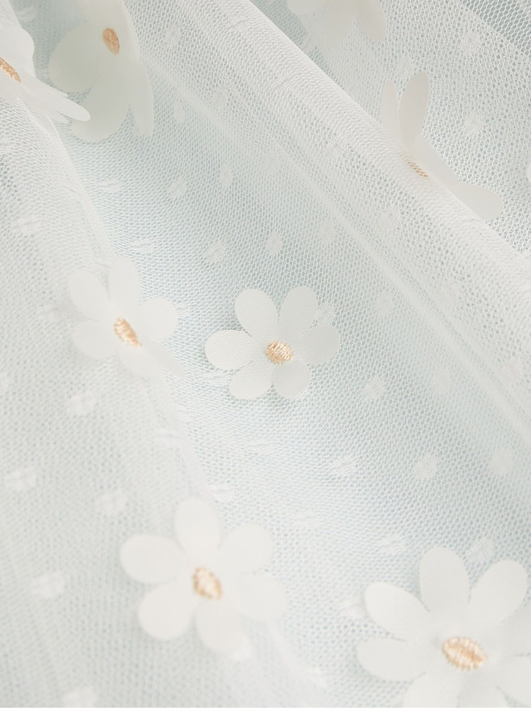 Monsoon Blue Polka Dot Daisy Tiered Dress - Image 3 of 3