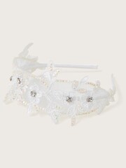 Monsoon Natural Embellished Floral Bridesmaid Headband - Image 1 of 2
