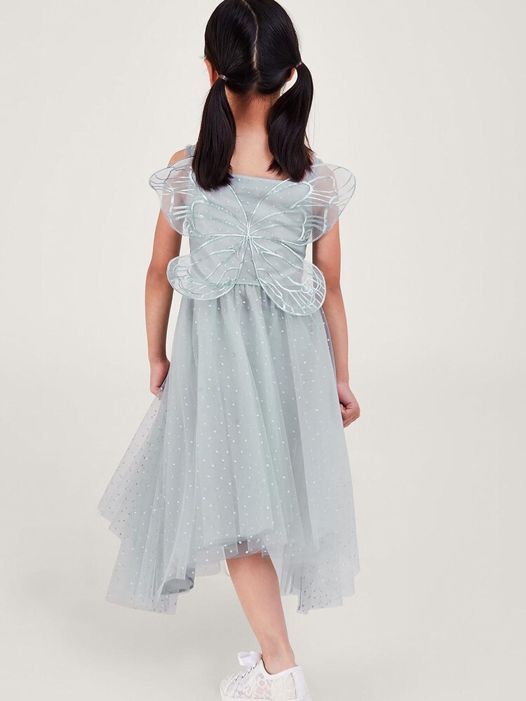 Monsoon Grey Land of Wonder Butterfly Wings Glitter Dress - Image 2 of 5
