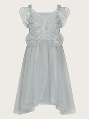 Monsoon Grey Land of Wonder Butterfly Wings Glitter Dress - Image 4 of 5