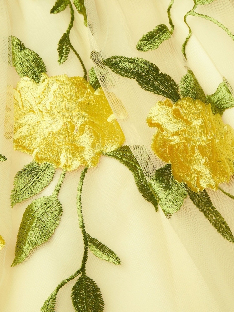 Monsoon Yellow Rose Embroidered Dress - Image 1 of 3 Monsoon Yellow Rose Embroidered Dress - Image 1 of 3